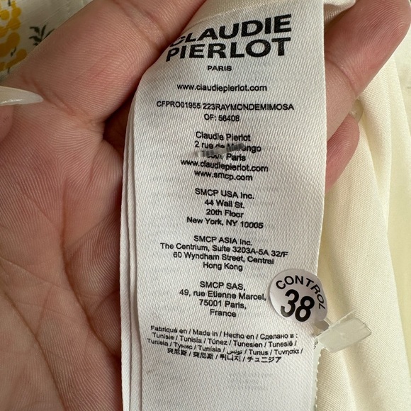 CLAUDIE PIERLOT Mini Short Wrap Around Floral Mimosa Dress Size 34 (US 4) - Picture 9 of 9